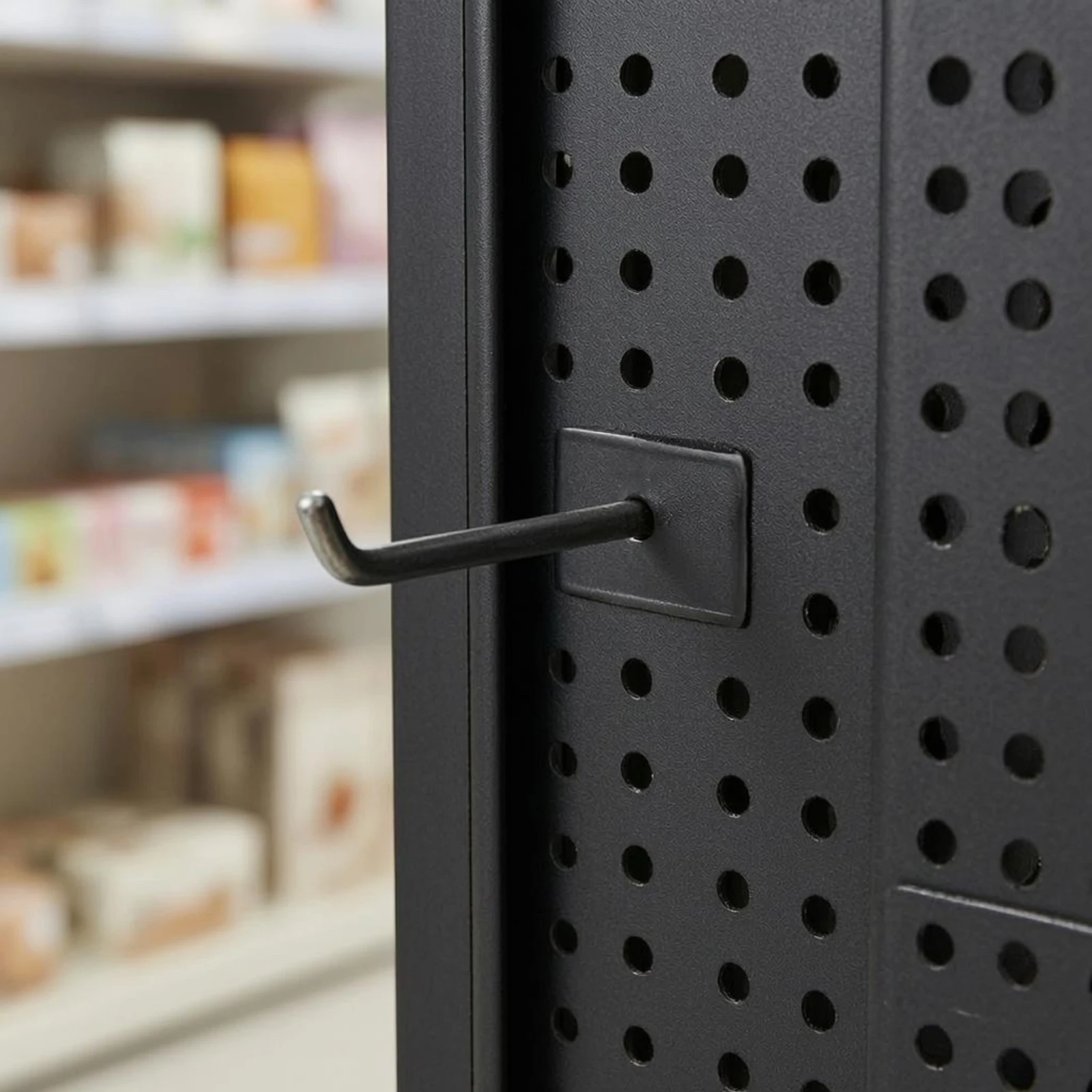 Pegboard Floor Display Perforated Panels Rotating Display Rack Retail Fixture Round Light Base Neutral Finish
Pegboard Floor Display Perforated Panels Rotating Display Rack Retail Fixture Round Light Base Neutral Finish