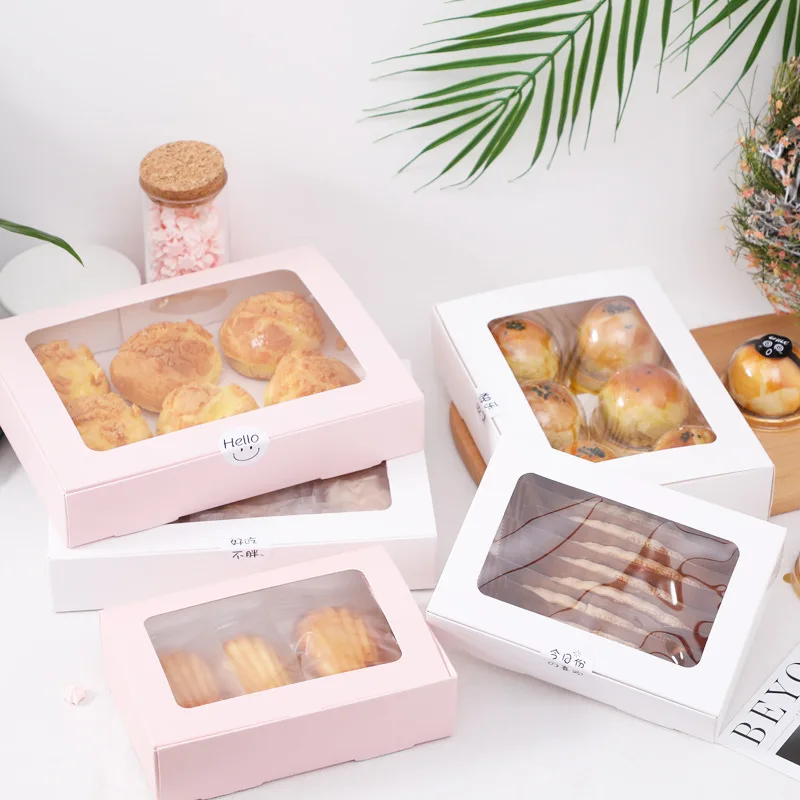 Kraft Paper Packing Box With Window Cardboard White Cake Muffin Cookies Candy Box Pink Wedding Party Birthday Favors 100pcs/lot
Kraft Paper Packing Box With Window Cardboard White Cake Muffin Cookies Candy Box Pink Wedding Party Birthday Favors 100pcs/lot