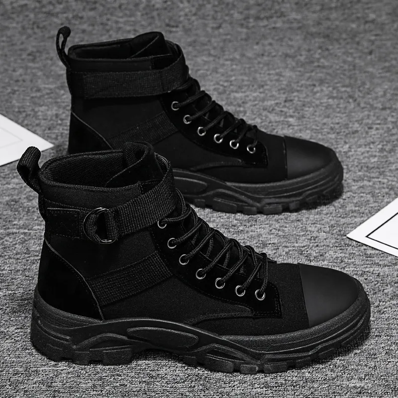 Men Boots Solid Color Fashion Black Motorcycle Boots Ankle Boot Man Casual Round Toe Hiking Footwear High Top Platform Boots Men
Men Boots Solid Color Fashion Black Motorcycle Boots Ankle Boot Man Casual Round Toe Hiking Footwear High Top Platform Boots Men
