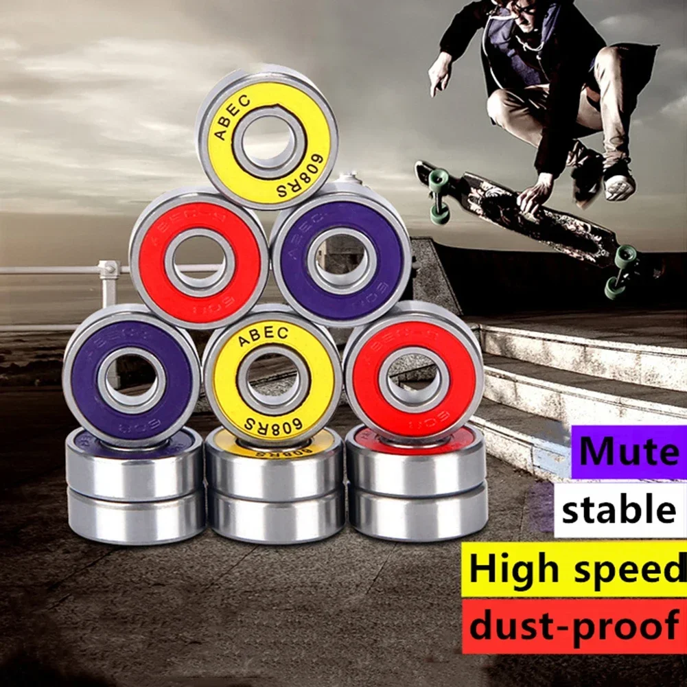ABEC-7 608zz 2RS Skateboard Scooter Roller Steel Sealed Ball Bearings 8*22*7mm Skateboard Bearings Cycling Accessories
ABEC-7 608zz 2RS Skateboard Scooter Roller Steel Sealed Ball Bearings 8*22*7mm Skateboard Bearings Cycling Accessories