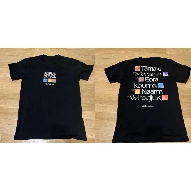 Футболка Rufus Du Sol 2022, Australia Tour, черная, размер S 2345XL, OM662
Футболка Rufus Du Sol 2022, Australia Tour, черная, размер S 2345XL, OM662