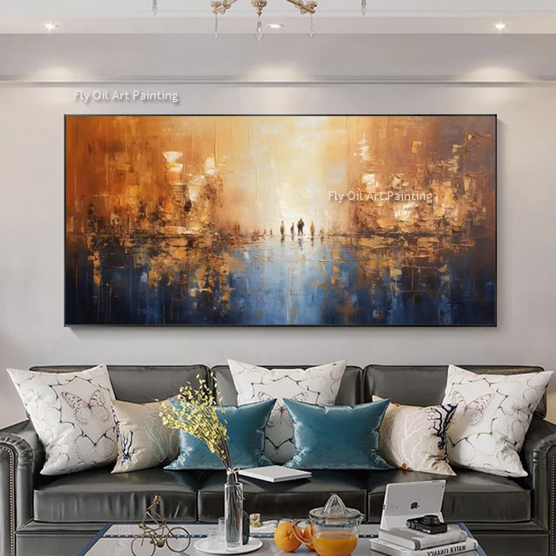 Hand Painted Thick Brown Blue City Shadow Oil Painting Beautiful Original Cityscape Canvas Wall Decor Abstract Artwork For Room
Hand Painted Thick Brown Blue City Shadow Oil Painting Beautiful Original Cityscape Canvas Wall Decor Abstract Artwork For Room