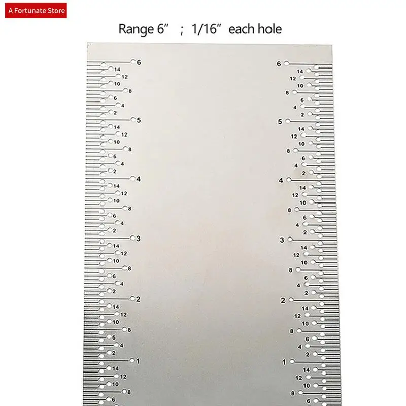 English Hole Ruler Stainless Steel With Base Multifunctional Woodworking Marking Ruler DIY Marking Tenon And Mortise Durable
English Hole Ruler Stainless Steel With Base Multifunctional Woodworking Marking Ruler DIY Marking Tenon And Mortise Durable