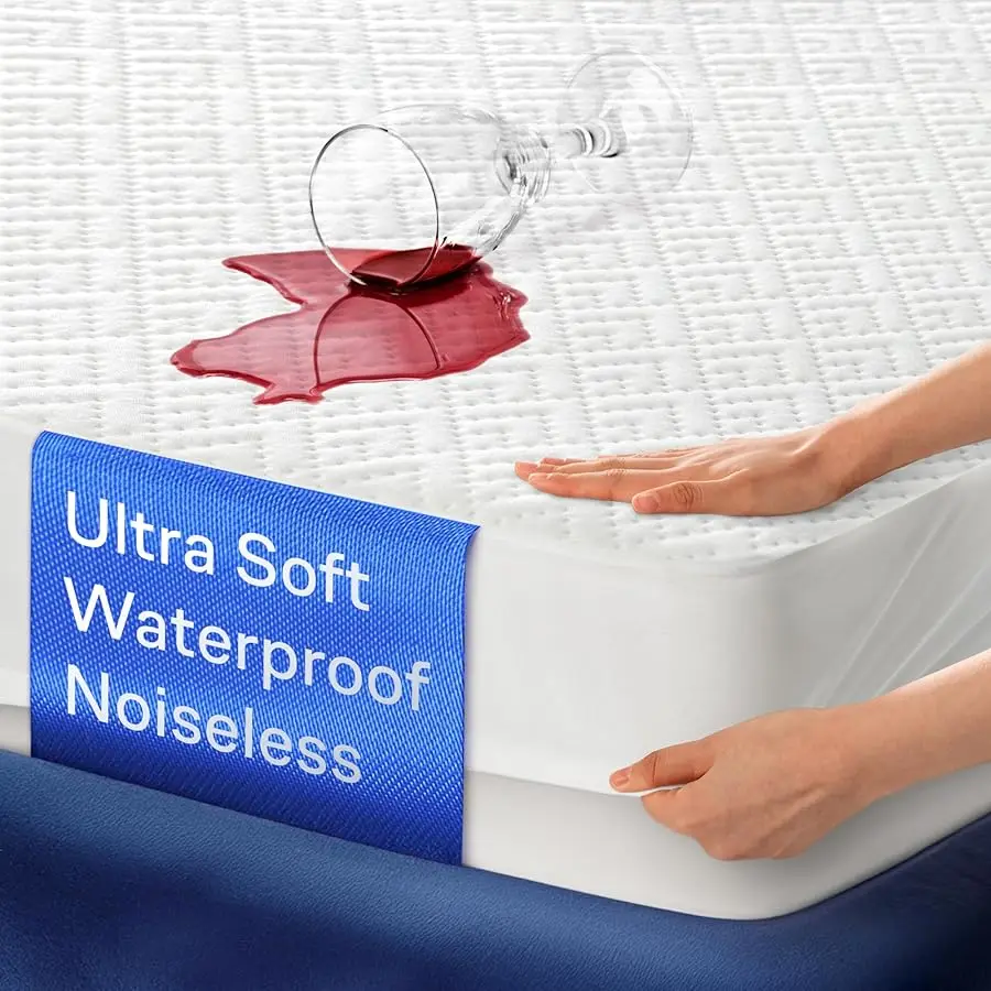 100% Waterproof Queen Mattress Protector - 360 Pad Protection Against Spills, Stains & Accidents for Parents & Pet Owners - Nois 
100% Waterproof Queen Mattress Protector - 360 Pad Protection Against Spills, Stains & Accidents for Parents & Pet Owners - Nois
