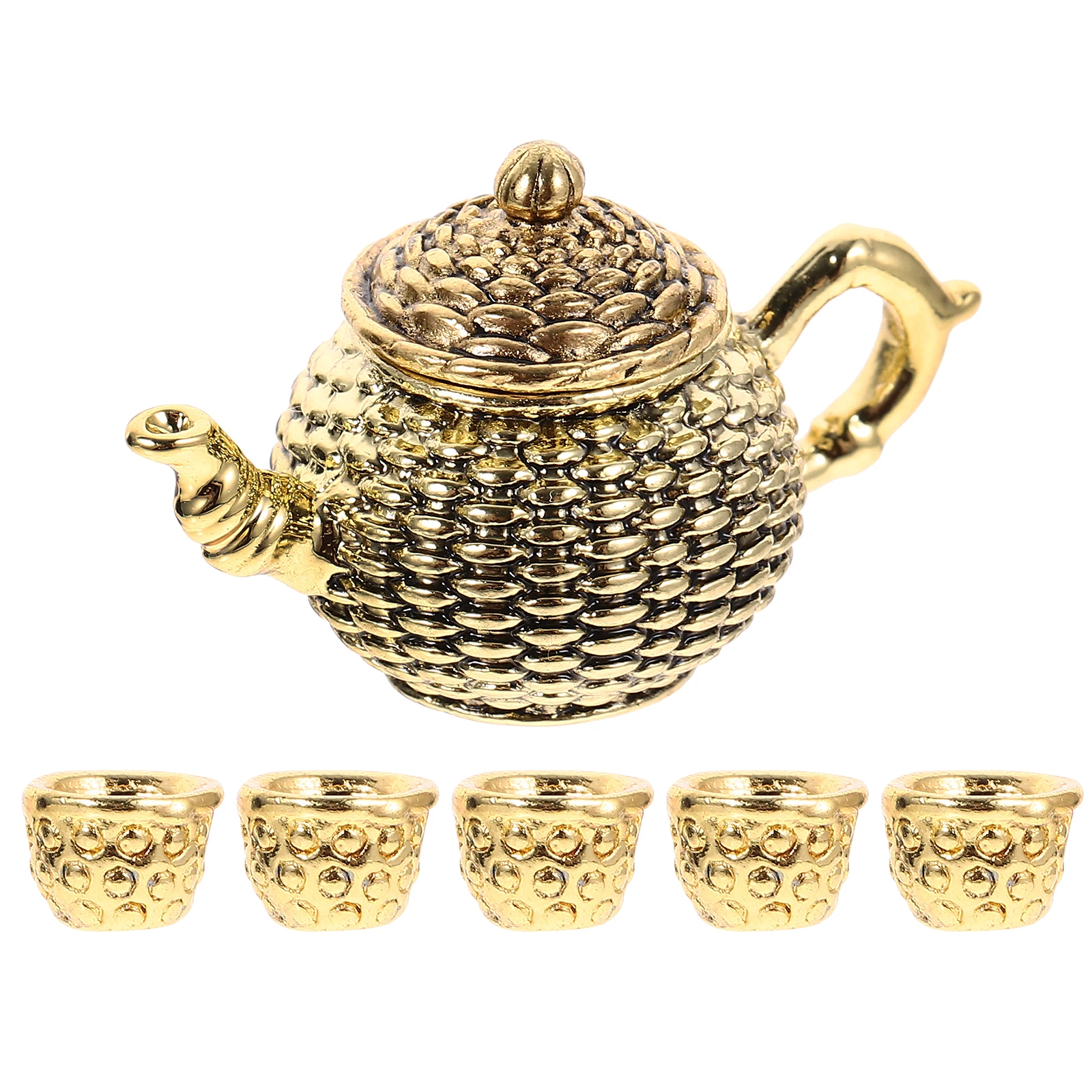 6 Pcs Simulated Teapot Ornaments Miniature Cups Decorative Suite Teapots and Toy Silver Dollhouse Child
6 Pcs Simulated Teapot Ornaments Miniature Cups Decorative Suite Teapots and Toy Silver Dollhouse Child