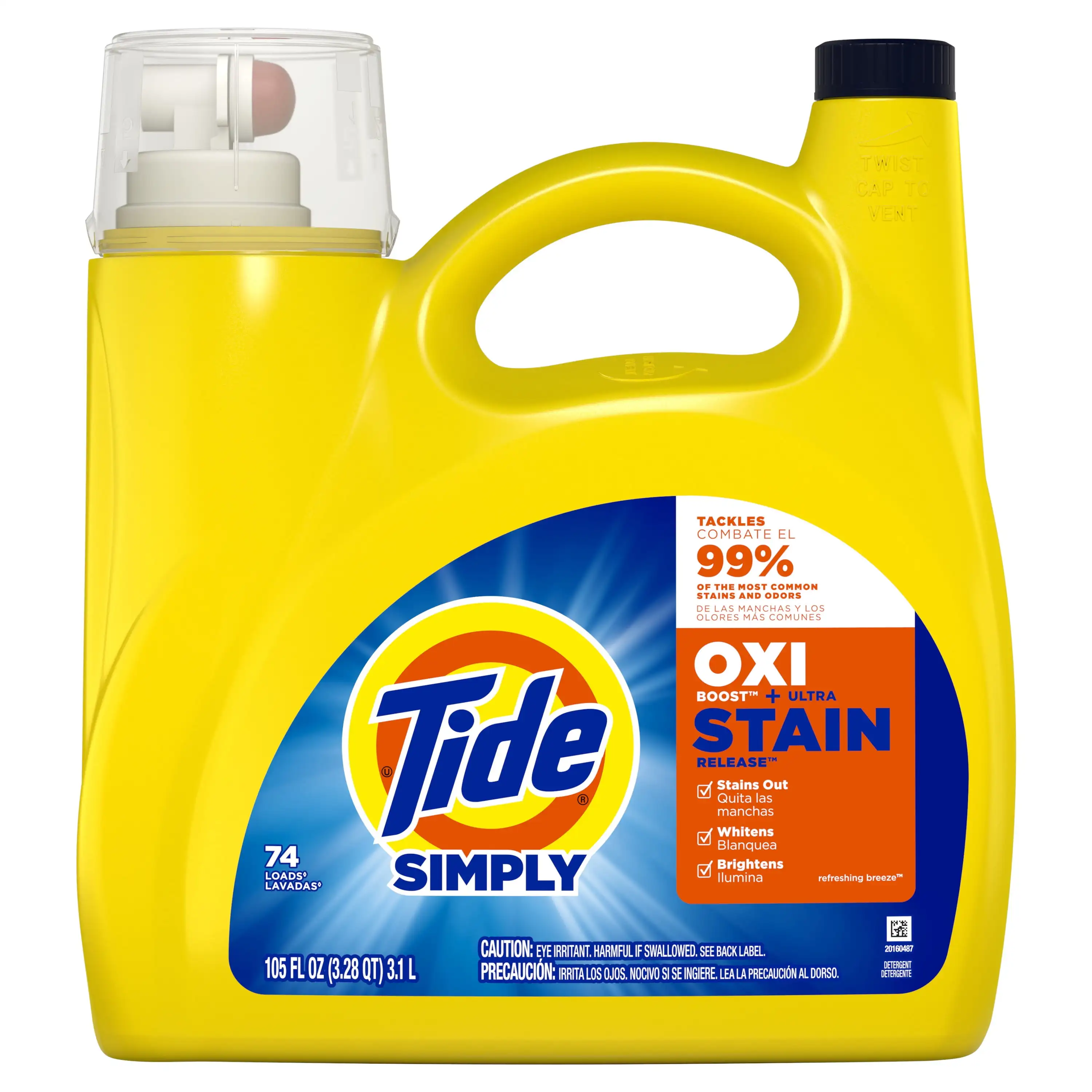 Просто Oxi Boost + Ultra Stain Release, освежающий бриз, 74, нагрузка, 105 жидких унций
Просто Oxi Boost + Ultra Stain Release, освежающий бриз, 74, нагрузка, 105 жидких унций