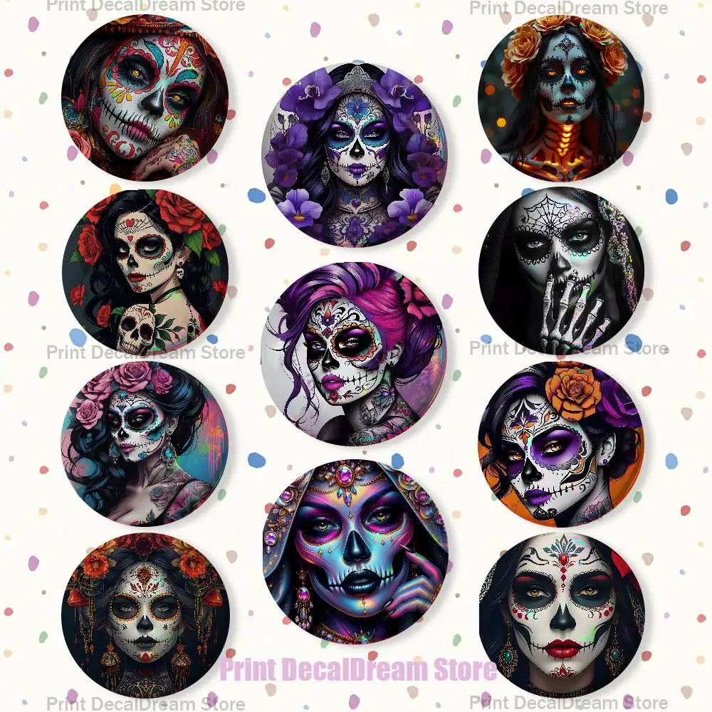 Skull Girl Catrina Sign Badges Creative Tinplate Button Pins Brooch Creative Quotes Badge Clothes Backpack Jewelry Gift
Skull Girl Catrina Sign Badges Creative Tinplate Button Pins Brooch Creative Quotes Badge Clothes Backpack Jewelry Gift