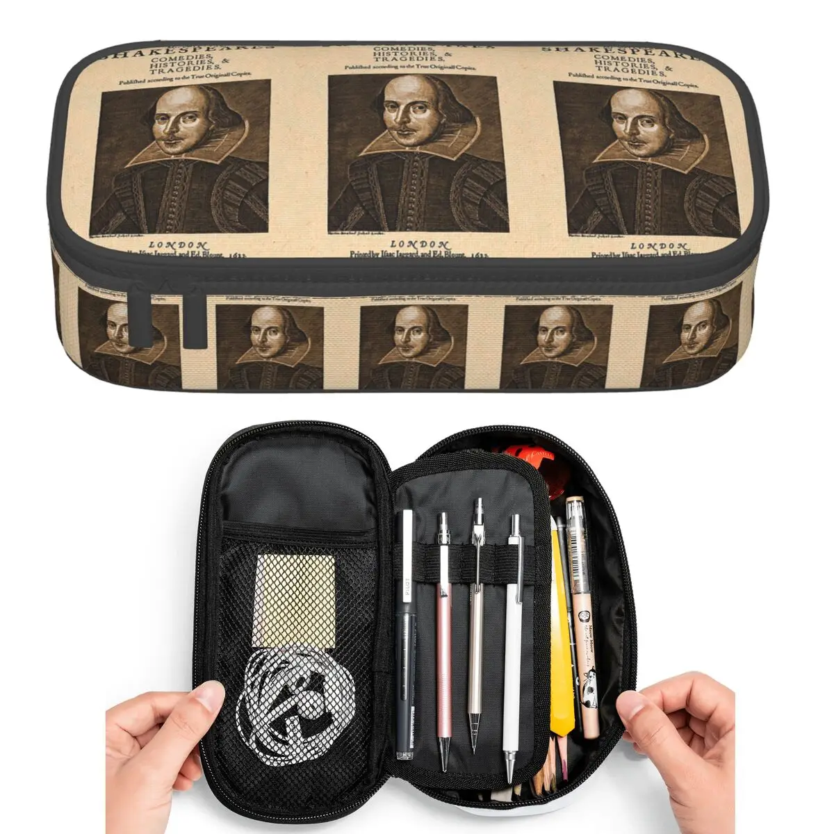 Shakespeare First Folio Front Piece Pencil Cases for Students Pen Box Pencil Bag Large Storage Pencil Pouch Pen Holder
Shakespeare First Folio Front Piece Pencil Cases for Students Pen Box Pencil Bag Large Storage Pencil Pouch Pen Holder
