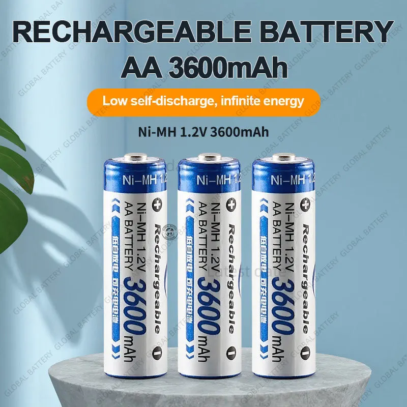 1.2V 3600mAH AA rechargeable battery, suitable for electric toothbrushes, remote control trains, long-lasting and high-capacity
1.2V 3600mAH AA rechargeable battery, suitable for electric toothbrushes, remote control trains, long-lasting and high-capacity