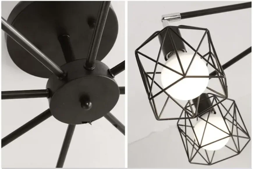 Bedroom Living Lampshade spider Vintage ceiling lamp with chandelier room Kitchen Restaurant Industrial loft chandeliers Fixture
Bedroom Living Lampshade spider Vintage ceiling lamp with chandelier room Kitchen Restaurant Industrial loft chandeliers Fixture
