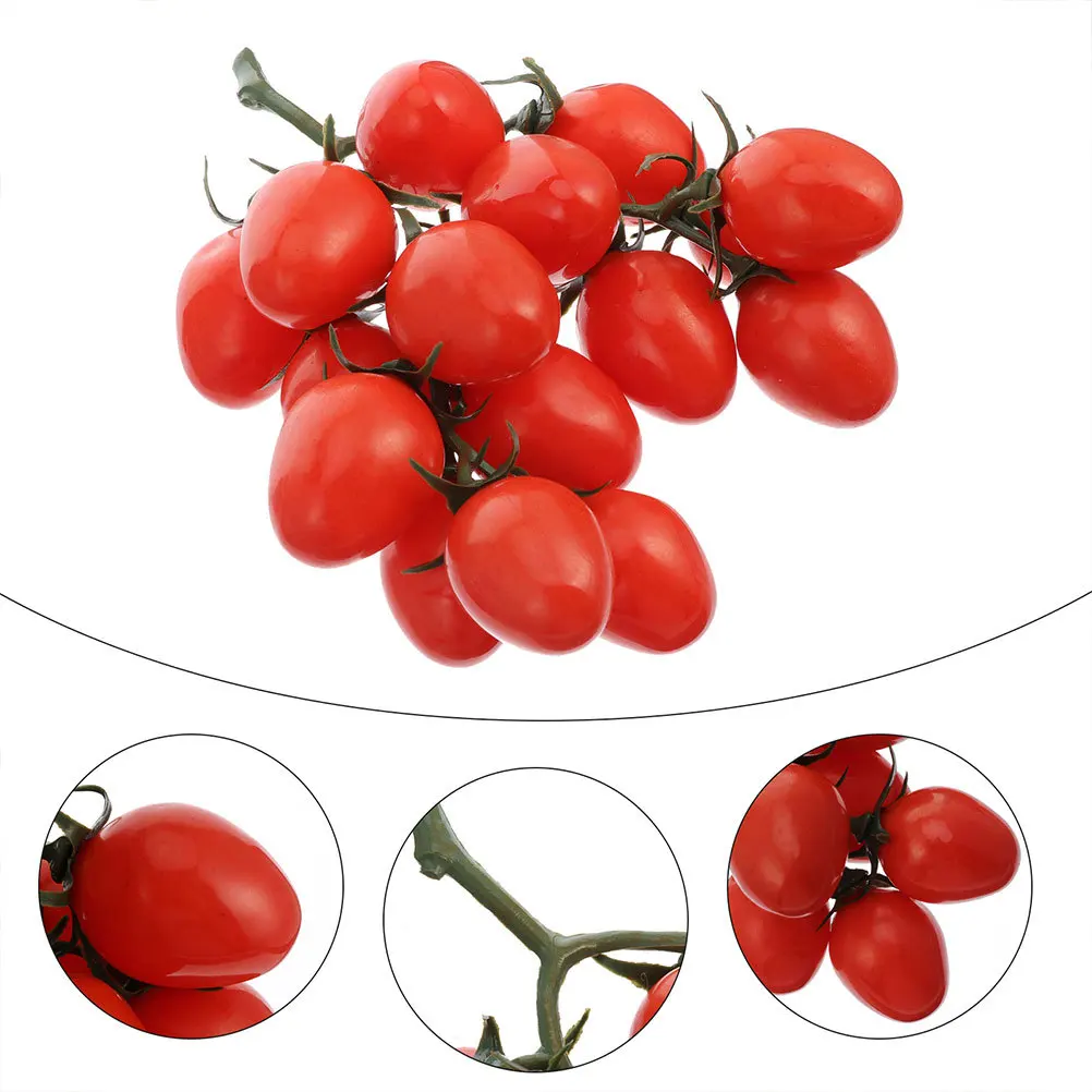 3Pcs Realistic Artificial Cherry Tomatoes Simulation Plastic Fruit Kitchen Wedding Party Decoration Photography Props
3Pcs Realistic Artificial Cherry Tomatoes Simulation Plastic Fruit Kitchen Wedding Party Decoration Photography Props