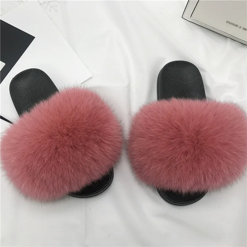 Women Fox Fur Slippers Summer Fashion Raccoon Fur Slides Non Slip Flat Bottom Outdoor Home Beach Sandals Shoes
Women Fox Fur Slippers Summer Fashion Raccoon Fur Slides Non Slip Flat Bottom Outdoor Home Beach Sandals Shoes
