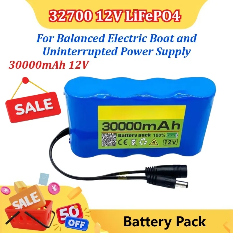 30000mAh 12V 32700 Lifepo4 Rechargeable Battery Pack 4S1P with BMS 40A for Balanced Electric Boat and Uninterrupted Power Supply
30000mAh 12V 32700 Lifepo4 Rechargeable Battery Pack 4S1P with BMS 40A for Balanced Electric Boat and Uninterrupted Power Supply