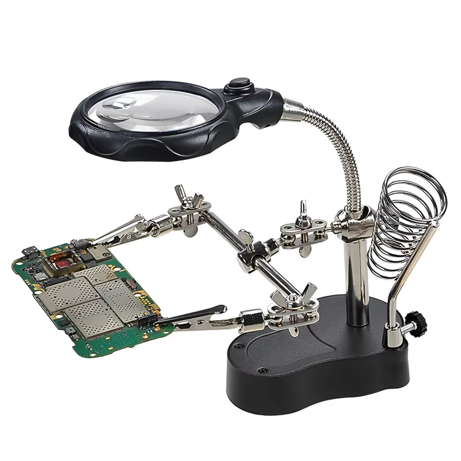 3.5X 12X Welding Auxiliary Clip Magnifier Soldering Iron Circuit Board Welding Iron Magnifying Glass Bracket Tools
3.5X 12X Welding Auxiliary Clip Magnifier Soldering Iron Circuit Board Welding Iron Magnifying Glass Bracket Tools
