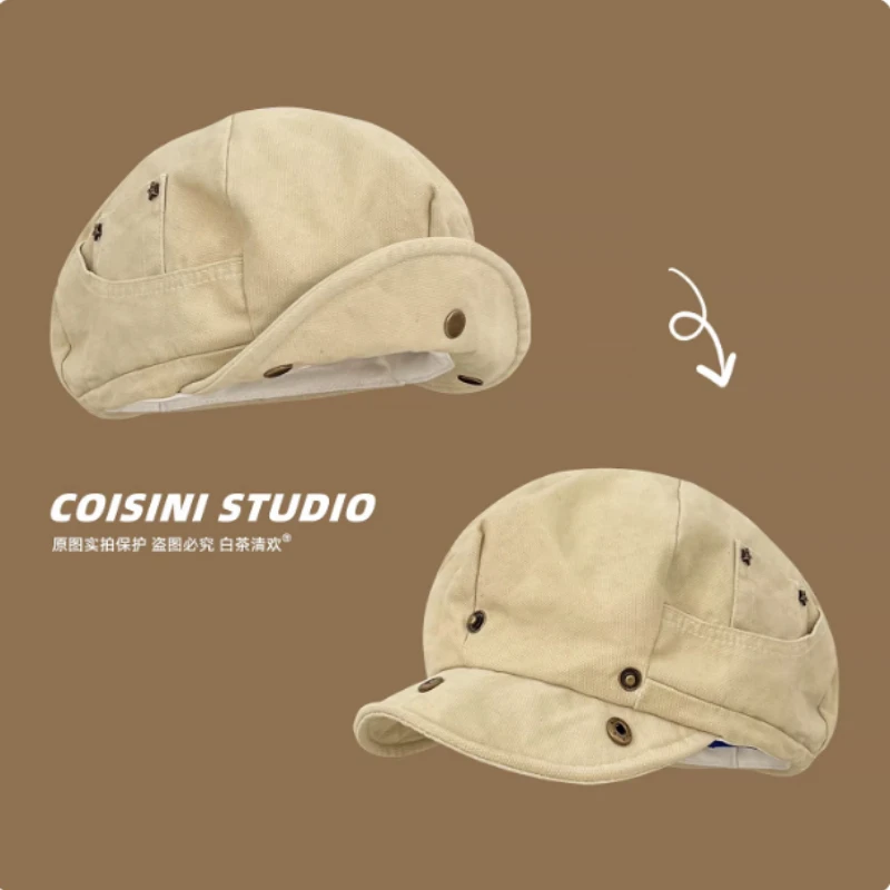 Корейская восьмиугольная кепка-новинка в стиле инс-арт, весенне-летняя, из мягкого хлопка, с скрытым застежкой-пряжкой, дизайнерская кепка-художник для женщин
Корейская восьмиугольная кепка-новинка в стиле инс-арт, весенне-летняя, из мягкого хлопка, с скрытым застежкой-пряжкой, дизайнерская кепка-художник для женщин