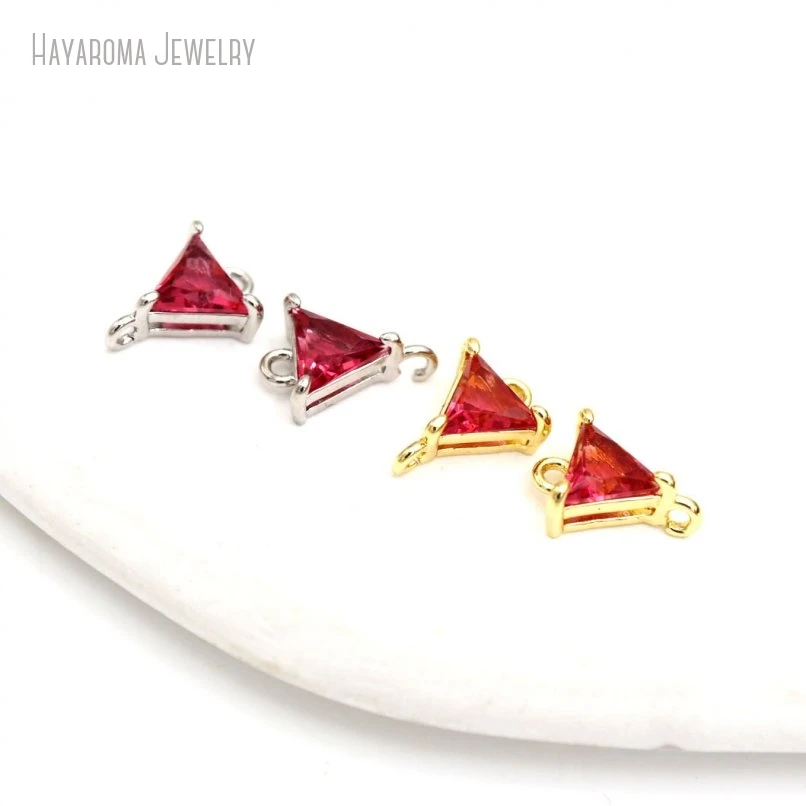 10Pcs Metal Cubic Zirconia Copper Invisible Setting Plated Wholesale Geometric Triangle Red Connector
10Pcs Metal Cubic Zirconia Copper Invisible Setting Plated Wholesale Geometric Triangle Red Connector