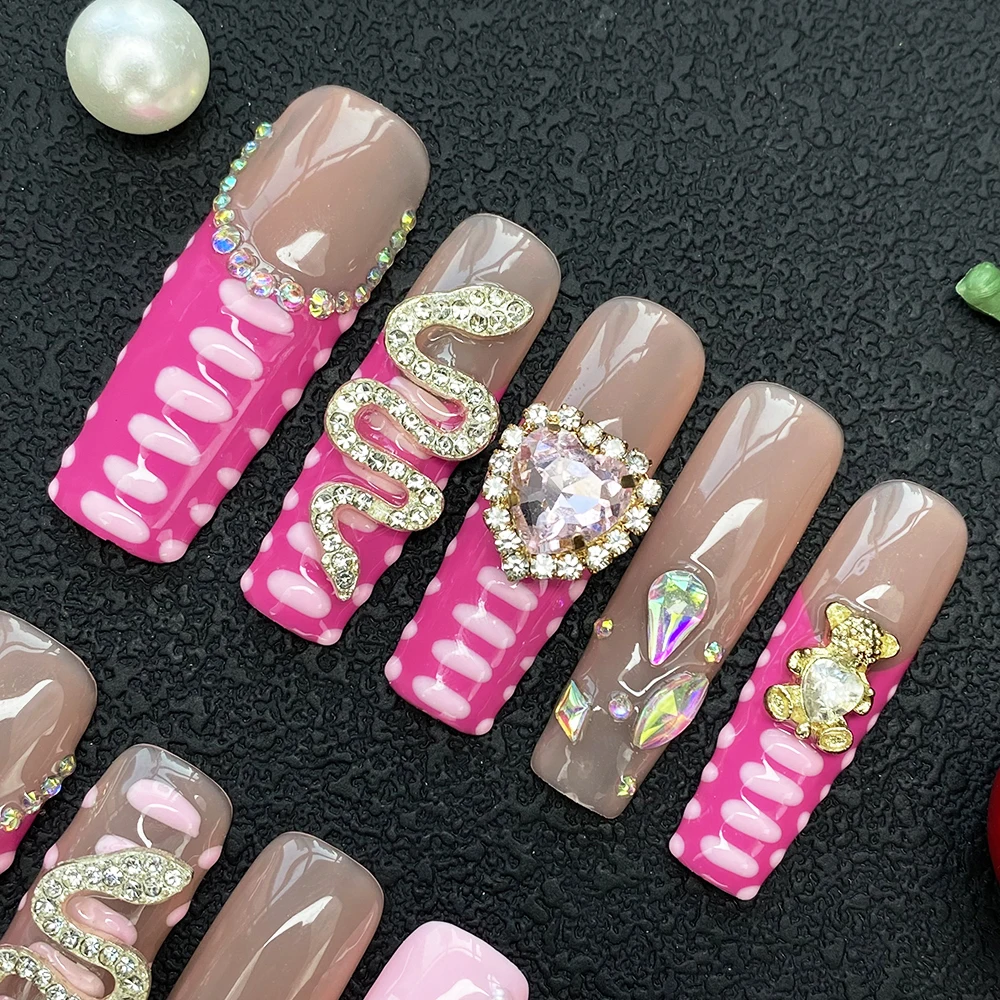 10 шт. Изысканные эксклюзивные гелевые накладные ногти 45 мм, прочные, многоразовые, акриловые, с декоративным покрытием, роскошный набор для маникюра
10 шт. Изысканные эксклюзивные гелевые накладные ногти 45 мм, прочные, многоразовые, акриловые, с декоративным покрытием, роскошный набор для маникюра