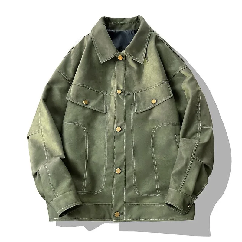 Autumn and Spring New Pure Color American Vintage High Street PU Leather Jacket Men's Casual Loose Sports High Quality Outerwear
Autumn and Spring New Pure Color American Vintage High Street PU Leather Jacket Men's Casual Loose Sports High Quality Outerwear