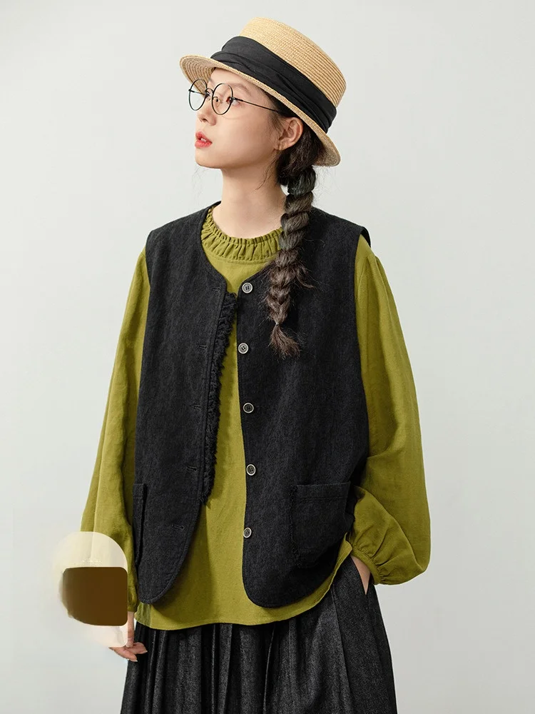 Bla повседневный женский жилет, оригинальный ретро Sle, осенний новый модный трикотаж из смеси хлопка, круглый трикотаж на одной пуговице
Bla повседневный женский жилет, оригинальный ретро Sle, осенний новый модный трикотаж из смеси хлопка, круглый трикотаж на одной пуговице