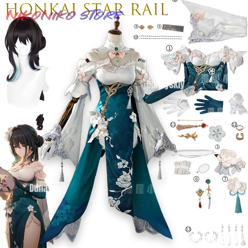 Honkai:Star Rail Ruan Mei 코스프레s Plum Blossom Chinese Qipao Ruan Mei New Uniform Dress Halloween Women Disguise sexy party cos
Honkai:Star Rail Ruan Mei 코스프레s Plum Blossom Chinese Qipao Ruan Mei New Uniform Dress Halloween Women Disguise sexy party cos