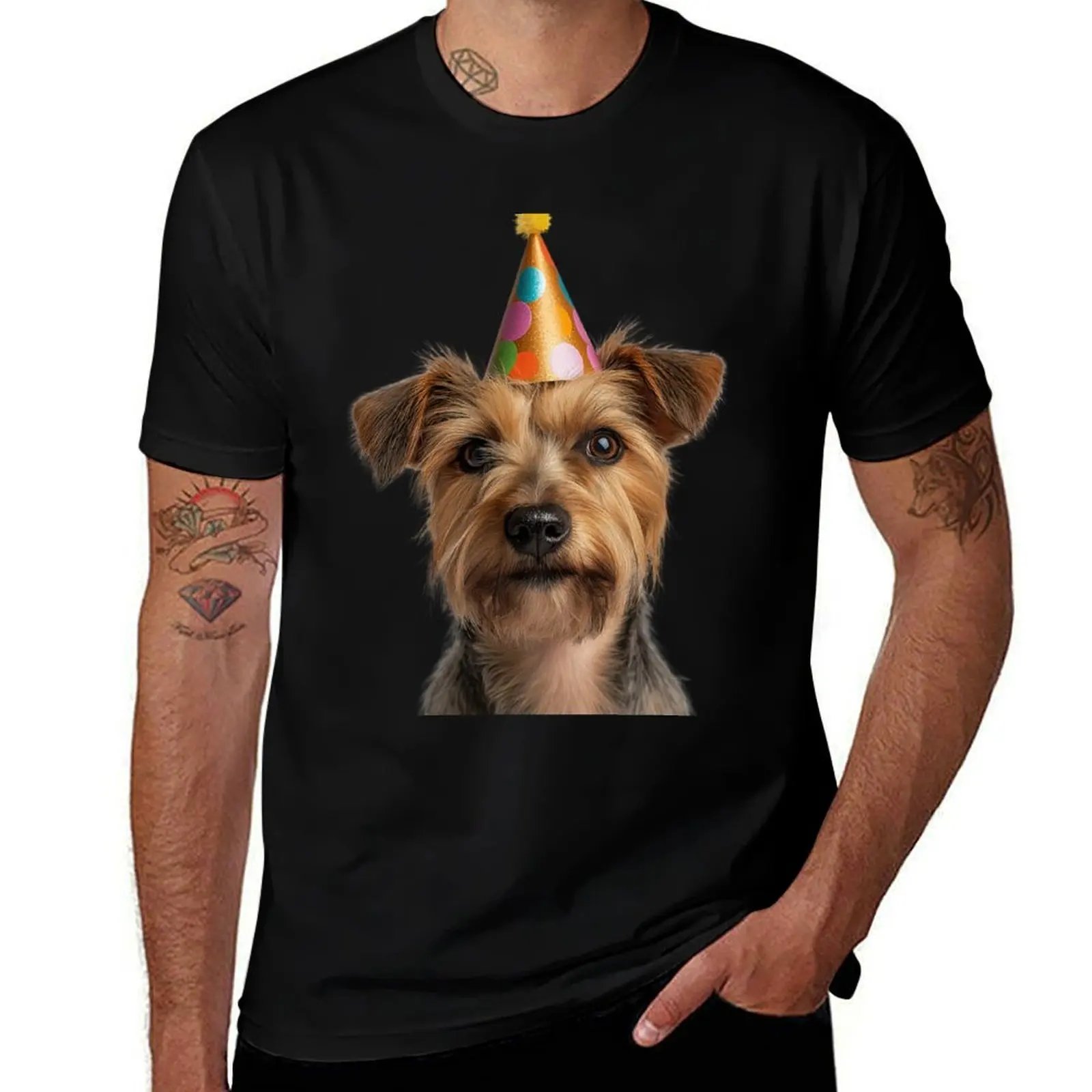 Cute Norfolk Terrier dog with Party Hat Birthday Celebration T-Shirt Blouse oversized clothes tshirts for men
Cute Norfolk Terrier dog with Party Hat Birthday Celebration T-Shirt Blouse oversized clothes tshirts for men
