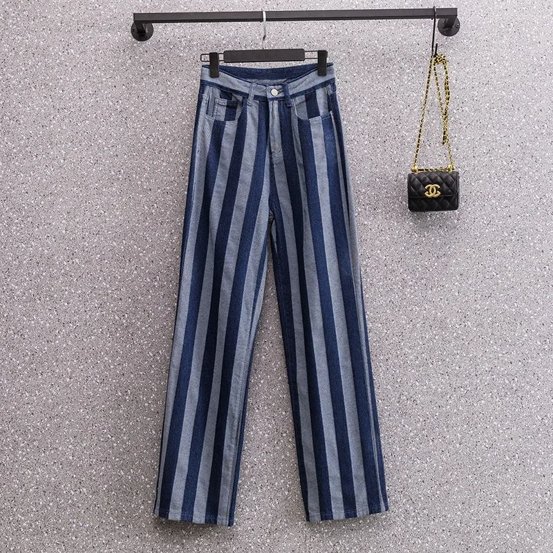 Vertical Striped Jeans Women's Spring Autumn 2023 New Explosions All-MatchaFshion High Waist Wide Legs High Street Ins Tide
Vertical Striped Jeans Women's Spring Autumn 2023 New Explosions All-MatchaFshion High Waist Wide Legs High Street Ins Tide
