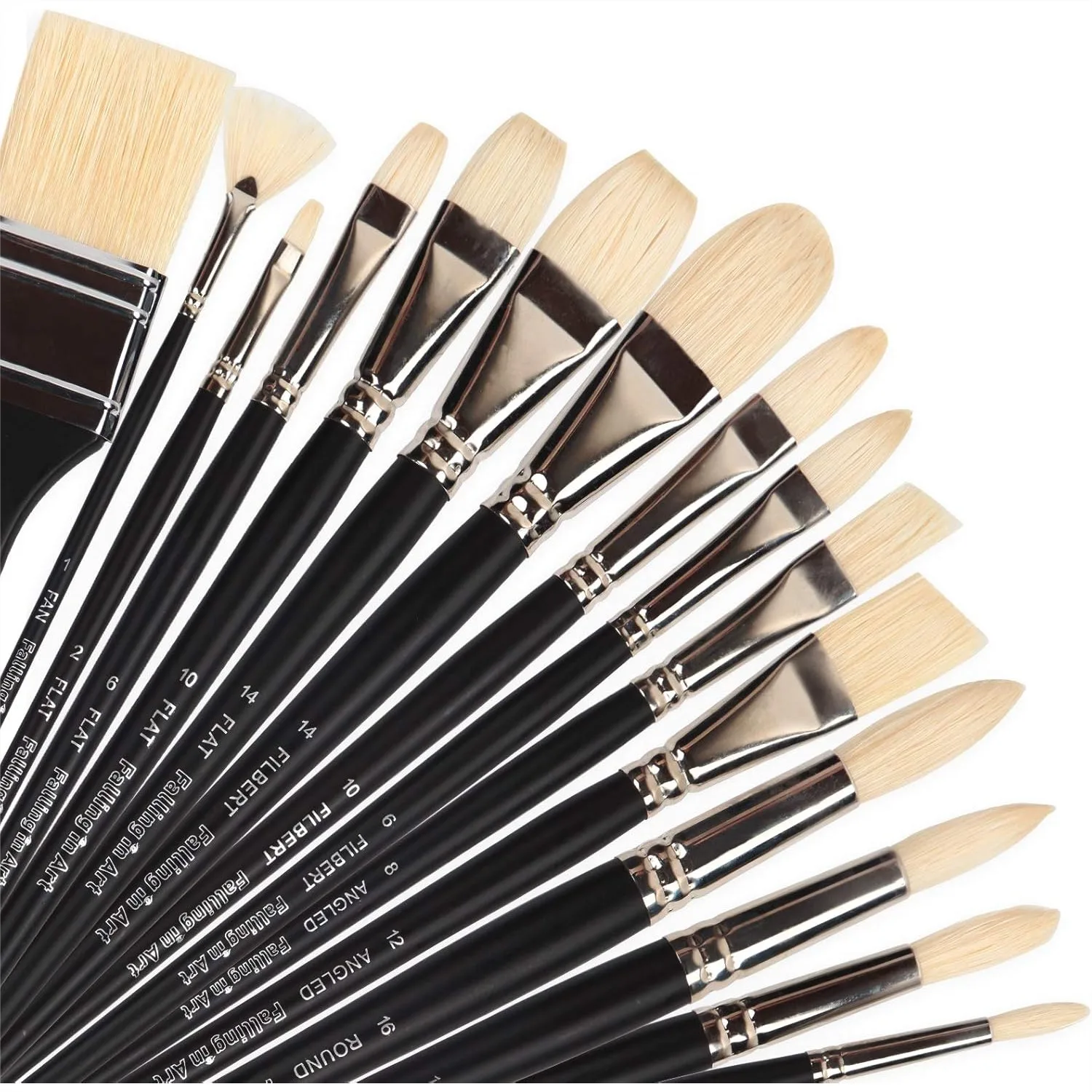 15Pcs Oil Paint Brush Set with Natural Hog Bristle, Long Handled Professional Paintbrushes for Acrylic Painting with Bamboo
15Pcs Oil Paint Brush Set with Natural Hog Bristle, Long Handled Professional Paintbrushes for Acrylic Painting with Bamboo
