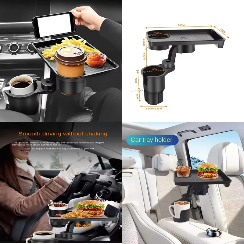 Car Cup Holder Expander Multi-Function Drink Holder with Food Table 360-Degree Adjustable Base Tray for Snack
Car Cup Holder Expander Multi-Function Drink Holder with Food Table 360-Degree Adjustable Base Tray for Snack