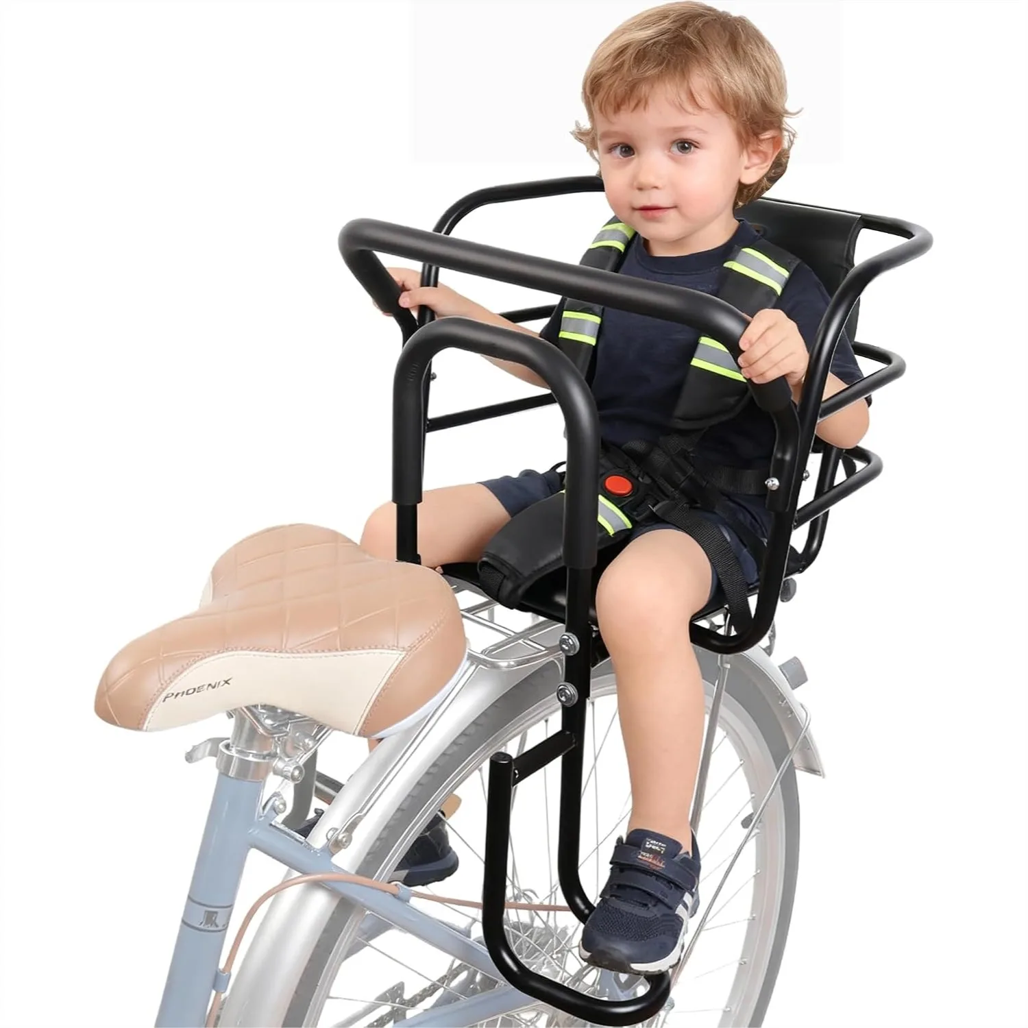 Upgraded Rear Child Bike Seat with Foot Pedals Back Rest Handrail for Kids 18 Months to 8 Years Easy Install
Upgraded Rear Child Bike Seat with Foot Pedals Back Rest Handrail for Kids 18 Months to 8 Years Easy Install