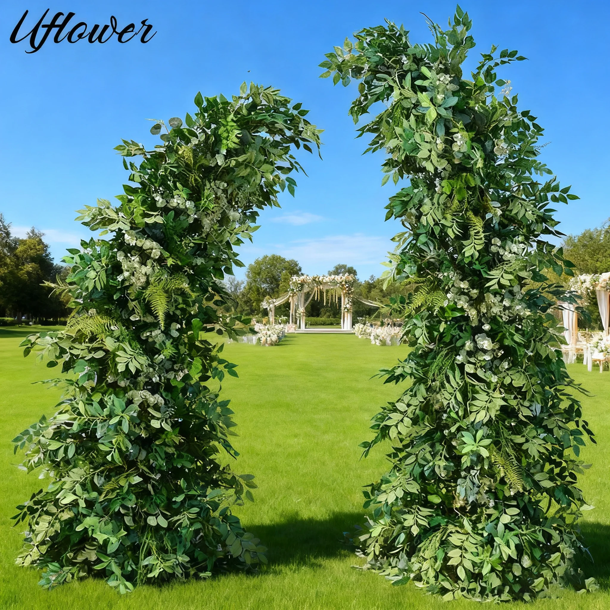 Uflower Green Leaves Creeper Plant Floral Arrangement Outdoor Wedding Backdrop Horn Arch Decor Stage Window Display Flower Walls
Uflower Green Leaves Creeper Plant Floral Arrangement Outdoor Wedding Backdrop Horn Arch Decor Stage Window Display Flower Walls