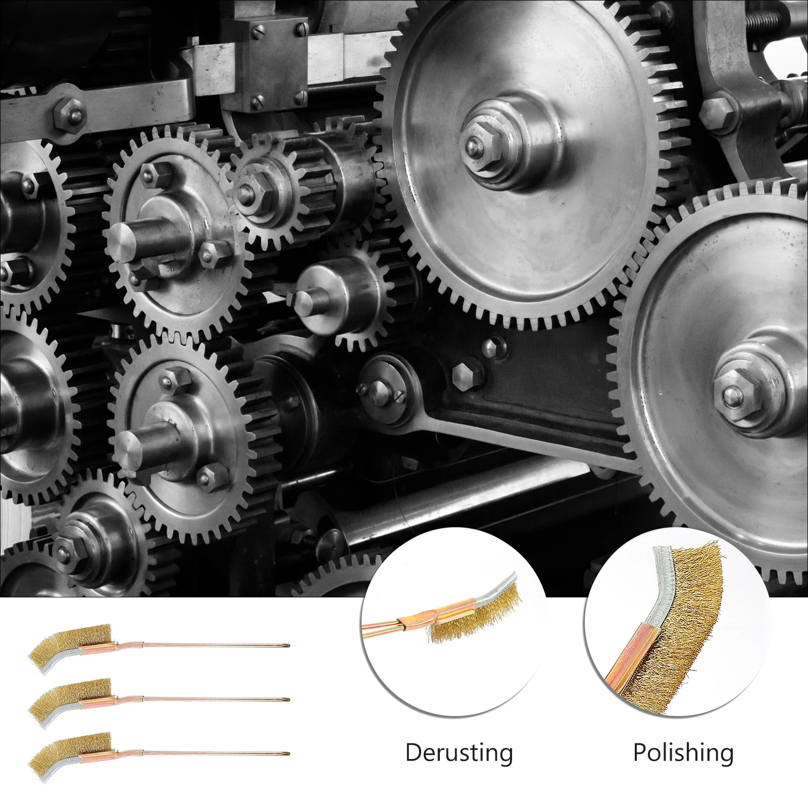 5pcs Elbow Copper Wire Cleaning Brush Golden Handle Mini Tool for Rust Paint Remover Small Space Seam Cleaner Home Use
5pcs Elbow Copper Wire Cleaning Brush Golden Handle Mini Tool for Rust Paint Remover Small Space Seam Cleaner Home Use