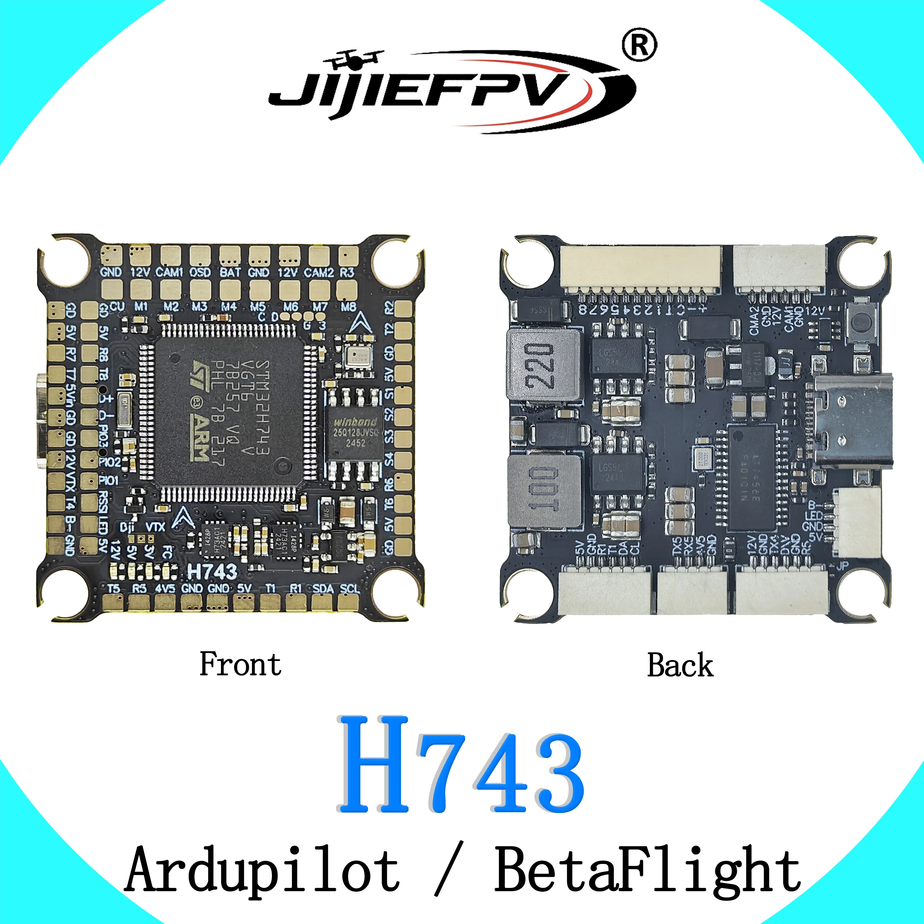 JIJIE H7 H743 FC Flight Contorller stack 8s 70A 4in1 ESC Support BetaFlight Ardupilot For DJI RC FPV freestyle Drone DIY Parts
JIJIE H7 H743 FC Flight Contorller stack 8s 70A 4in1 ESC Support BetaFlight Ardupilot For DJI RC FPV freestyle Drone DIY Parts