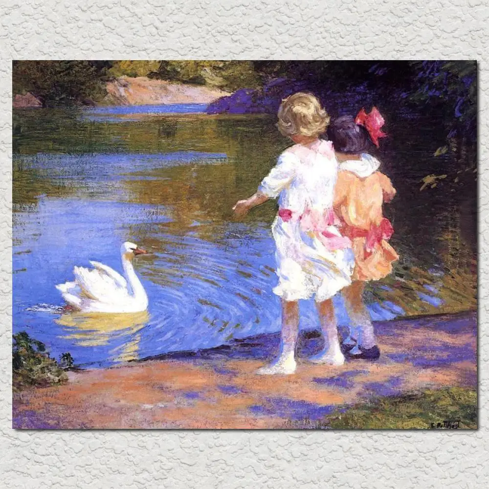 High Quality Oil Painting Children and The Swan Edward Henry Potthast Hand Painted Image to Canvas Wall Art for Home Decor
High Quality Oil Painting Children and The Swan Edward Henry Potthast Hand Painted Image to Canvas Wall Art for Home Decor