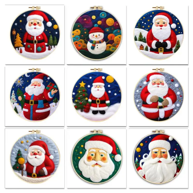 GATYZTORY Santa Claus Diy Wool Felting Painting For Beginners Kits With Embroidery Diy Gift Needle Felt Christmas Decoration
GATYZTORY Santa Claus Diy Wool Felting Painting For Beginners Kits With Embroidery Diy Gift Needle Felt Christmas Decoration