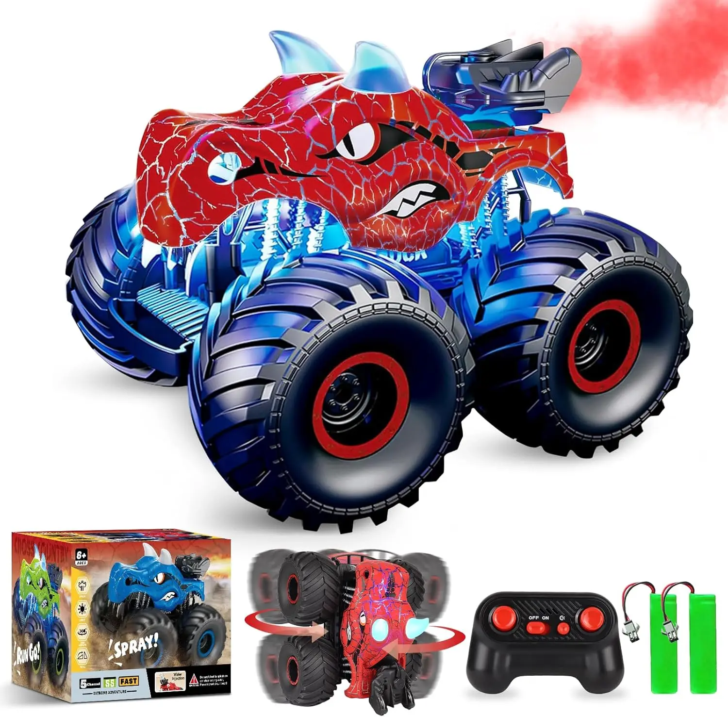 Monster Dinosaur Truck Автомобиль с дистанционным управлением Детская игрушка Радиоуправляемая машина 2,4 ГГц со светом, звуком и распылителем Вездеходная радиоуправляемая игрушка
Monster Dinosaur Truck Автомобиль с дистанционным управлением Детская игрушка Радиоуправляемая машина 2,4 ГГц со светом, звуком и распылителем Вездеходная радиоуправляемая игрушка