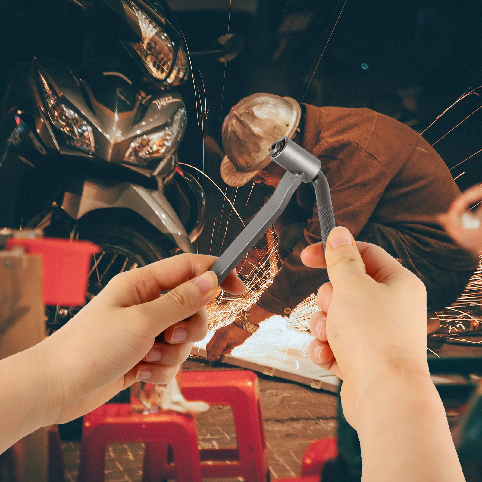 Инструмент для регулировки винта клапана двигателя мотоцикла. Нескользящая ручка. Компактный размер. Легкий доступ. Сверхдающиеся места. Прочный материал. Длинный. 
Инструмент для регулировки винта клапана двигателя мотоцикла. Нескользящая ручка. Компактный размер. Легкий доступ. Сверхдающиеся места. Прочный материал. Длинный.