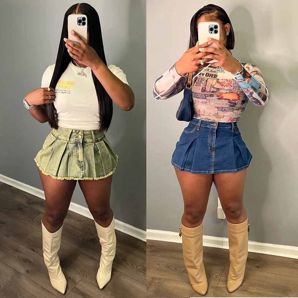 Denim Skirts Jean Shorts Pant Pleated Dress 2023 Winter Clothes Women Tie Dye Pant Y2K Streetwear Fashion Sexy Club Party Skirts
Denim Skirts Jean Shorts Pant Pleated Dress 2023 Winter Clothes Women Tie Dye Pant Y2K Streetwear Fashion Sexy Club Party Skirts