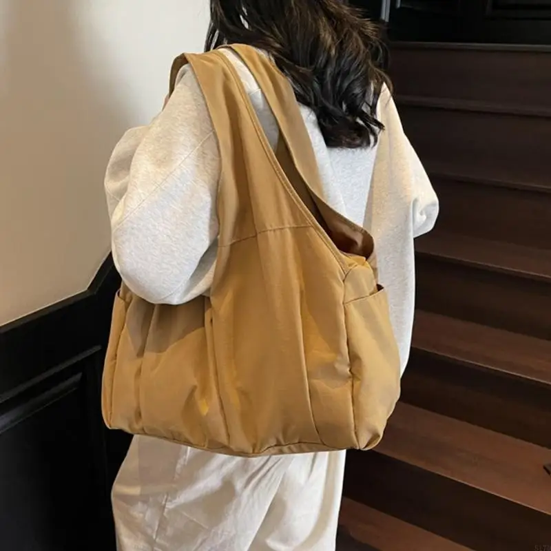 Women's Solid Color Drape Handbag Nylon Shoulder Bag Large Capacity Underarm Bags for Shopping Travel and Sports 517D
Women's Solid Color Drape Handbag Nylon Shoulder Bag Large Capacity Underarm Bags for Shopping Travel and Sports 517D