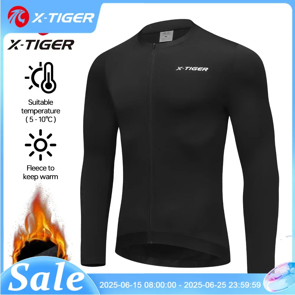 X-TIGER Winter Cycling Jerseys Fleece Warm Fabric Long-Sleeved Cycling Tops Men Women MTB Road Cold Weather Biking Jersey
X-TIGER Winter Cycling Jerseys Fleece Warm Fabric Long-Sleeved Cycling Tops Men Women MTB Road Cold Weather Biking Jersey