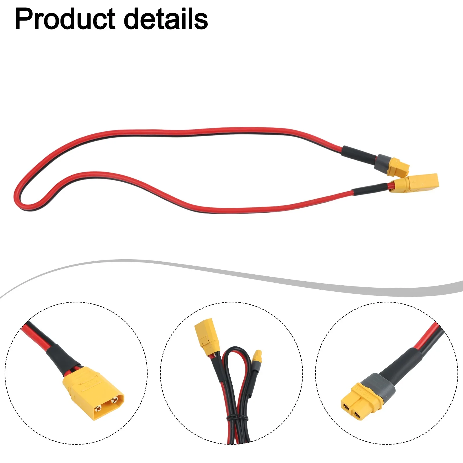 30A Fuse Xt90 Extension Heat Shrink For Power Connection Gold-plated Contacts Molded Connectors Stable Current Transfer
30A Fuse Xt90 Extension Heat Shrink For Power Connection Gold-plated Contacts Molded Connectors Stable Current Transfer