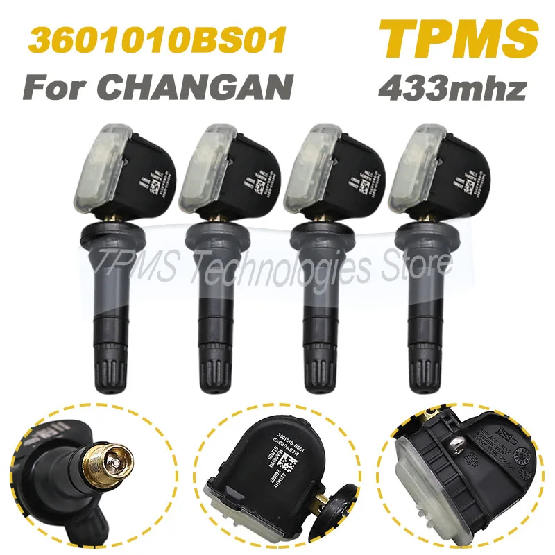 3601010BS01 4PCS 433MHZ Car TPMS Tire Pressure Sensor For CHANGAN Hunter CS95 F70
3601010BS01 4PCS 433MHZ Car TPMS Tire Pressure Sensor For CHANGAN Hunter CS95 F70