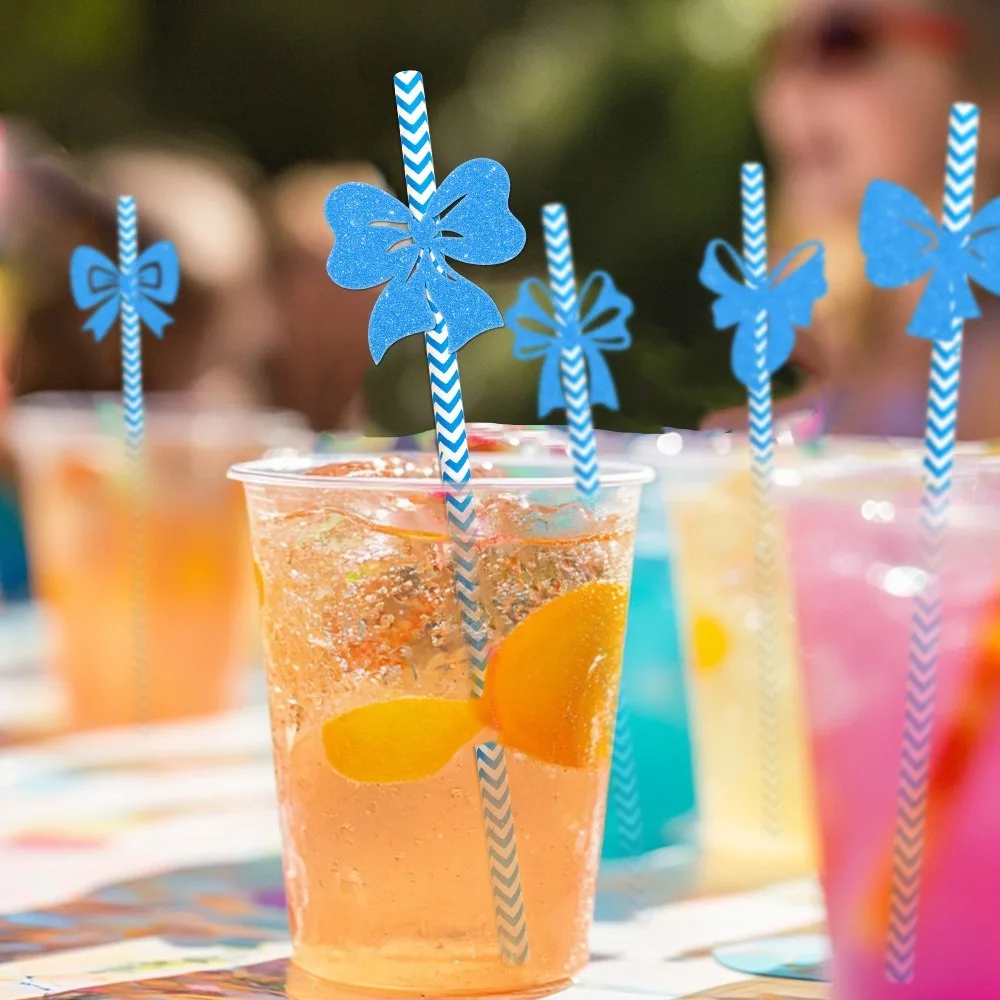 24pcs Creative Food Grade Bows Paper Straw Thickened Festival Disposable Drinking Straw DIY Party Straw For Kids Girls Birthday
24pcs Creative Food Grade Bows Paper Straw Thickened Festival Disposable Drinking Straw DIY Party Straw For Kids Girls Birthday