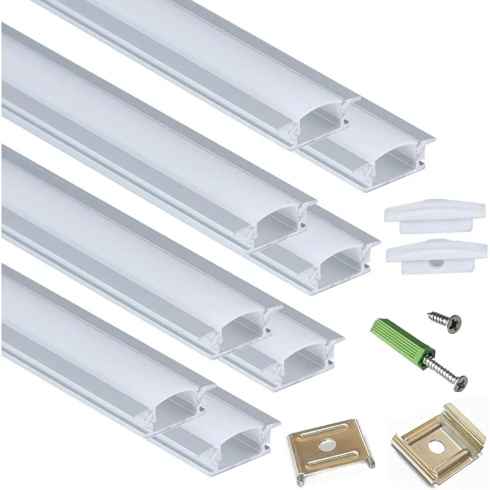 LED Strip Channel Diffuser 8-Pack, 6.56ft Silver Tape Track for Wardrobe, Bookcase, Wine Cabinet Integration
LED Strip Channel Diffuser 8-Pack, 6.56ft Silver Tape Track for Wardrobe, Bookcase, Wine Cabinet Integration