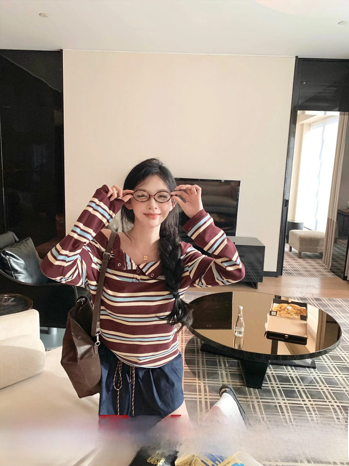 Okaaay Color Blo Striped Diary Sle Casual oulder Bared Women's Set with f Skirt Long Sve T-irt Dstring
Okaaay Color Blo Striped Diary Sle Casual oulder Bared Women's Set with f Skirt Long Sve T-irt Dstring