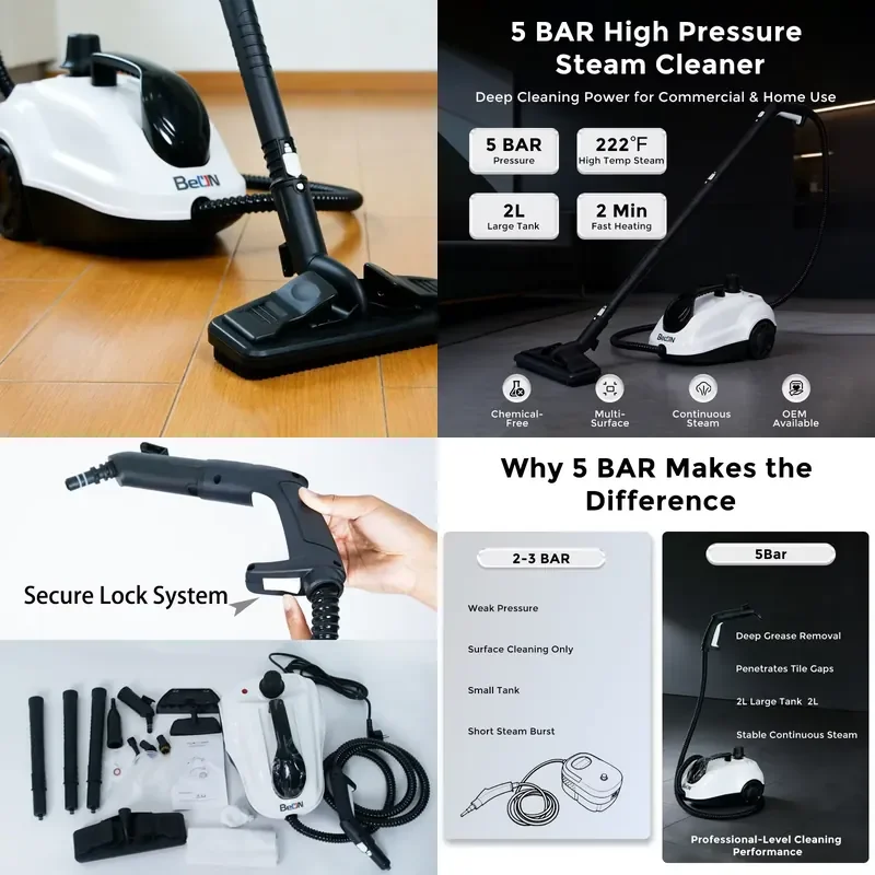 Multifunction Portable Professional Hand Held Multi-surface Natural Steam Cleaner with Accessories
Multifunction Portable Professional Hand Held Multi-surface Natural Steam Cleaner with Accessories