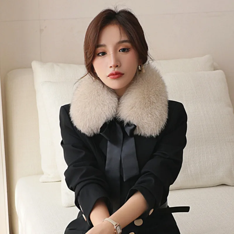 Real Fox Fur Collar Women Winter Luxury Designer Scarf Female Fluffy Warmth Furry Shawl Neck Keep Warm Natural Fur Collar Shawl
Real Fox Fur Collar Women Winter Luxury Designer Scarf Female Fluffy Warmth Furry Shawl Neck Keep Warm Natural Fur Collar Shawl