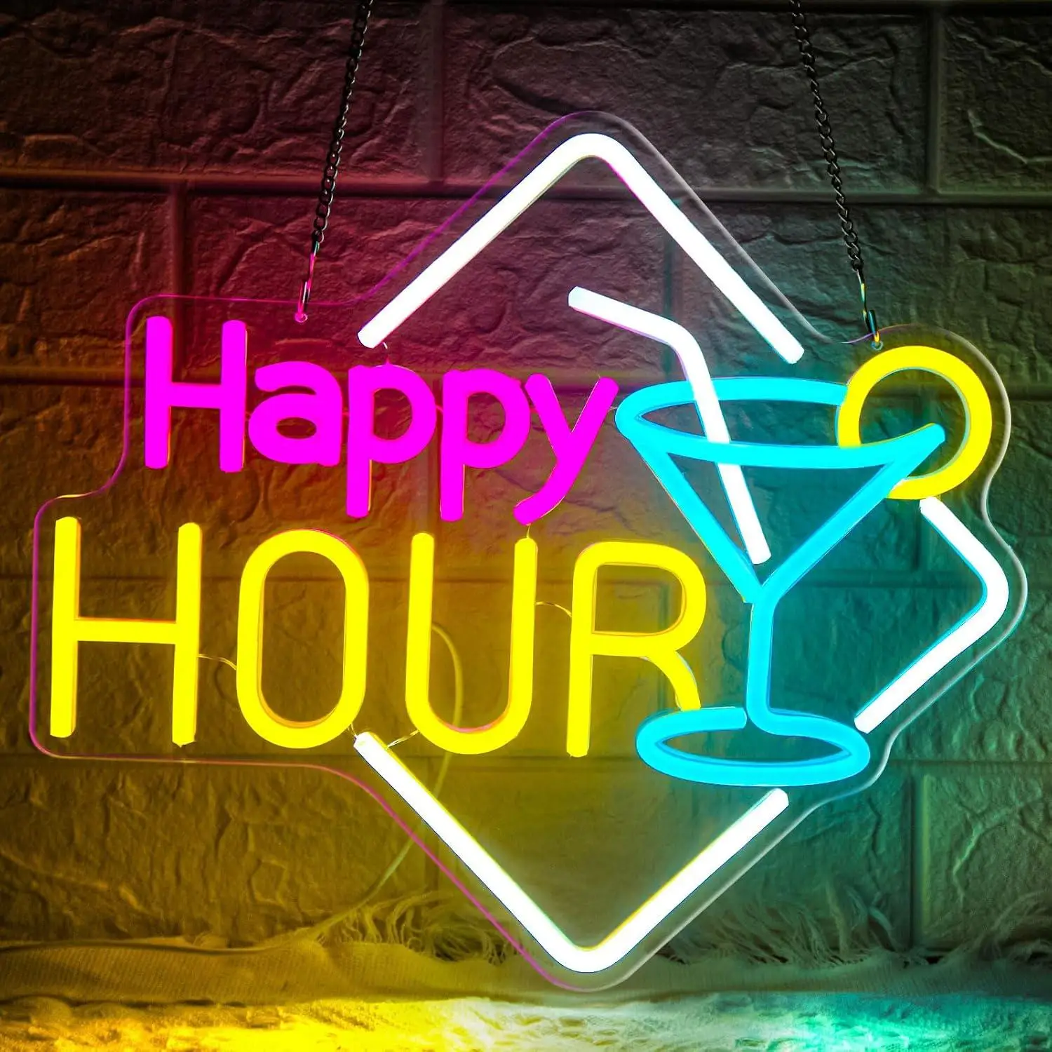 Cocktail Happy Hour Neon Sign USB Dimmable LED Light For Home Bar Pub Restaurant Party Wall Decoration Atmosphere Lighting
Cocktail Happy Hour Neon Sign USB Dimmable LED Light For Home Bar Pub Restaurant Party Wall Decoration Atmosphere Lighting