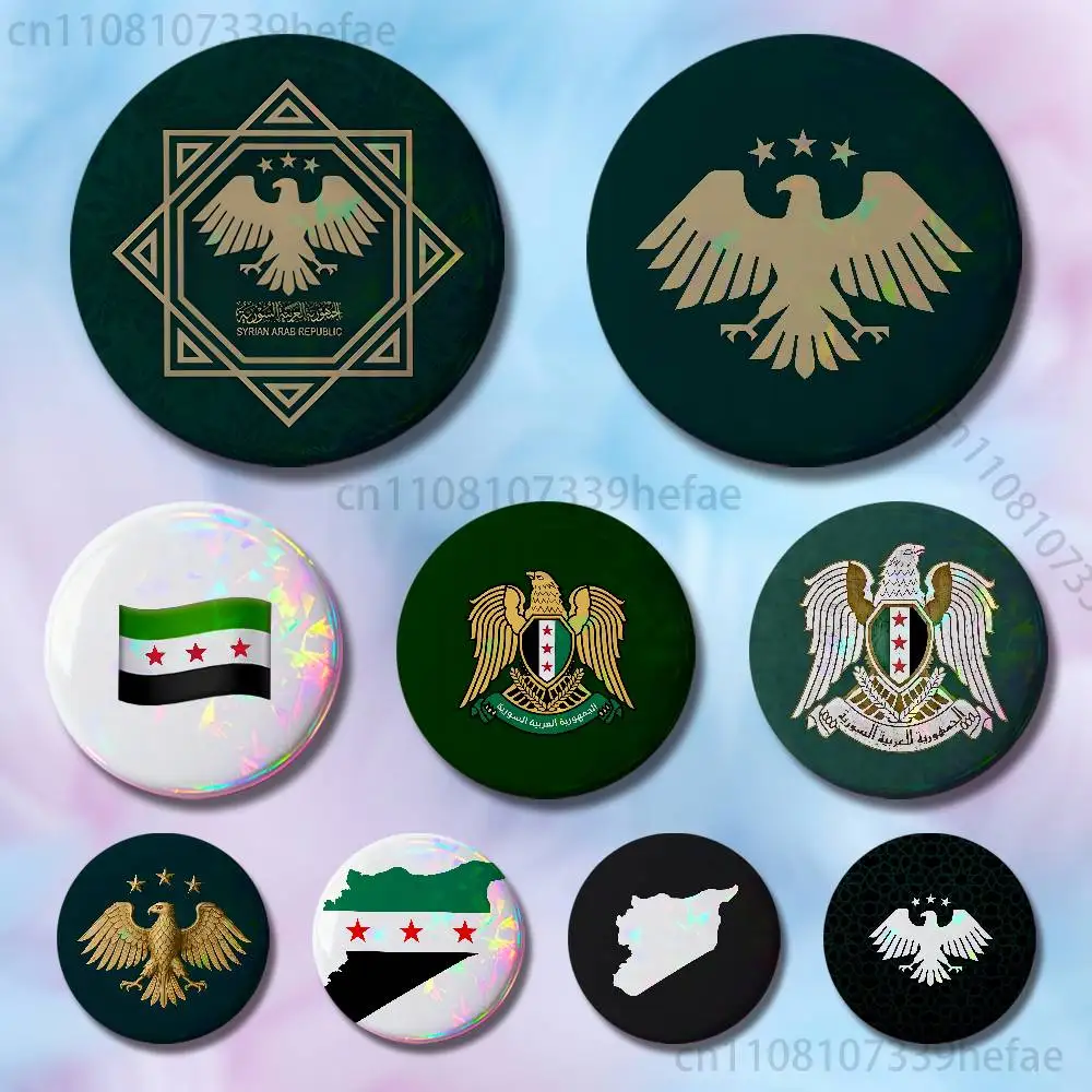 Syria Syrian Flag National Emblem Badges 25 32 44 58 75 mm Round Fashion Jewelry Clothes Bag Hat Accessories Badge Lover Gifts
Syria Syrian Flag National Emblem Badges 25 32 44 58 75 mm Round Fashion Jewelry Clothes Bag Hat Accessories Badge Lover Gifts