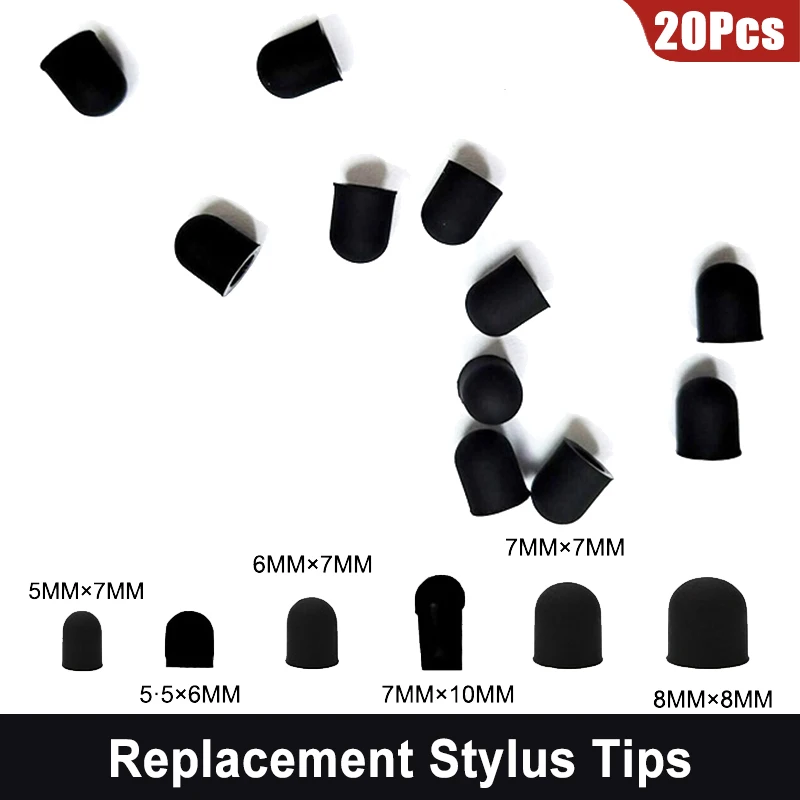 20Pcs Soft Replacement Stylus Tips Multiple Sizes Silicone Nib Cover Capacitive Screen Nibs Rubber Covers For Touchscreen Pen
20Pcs Soft Replacement Stylus Tips Multiple Sizes Silicone Nib Cover Capacitive Screen Nibs Rubber Covers For Touchscreen Pen