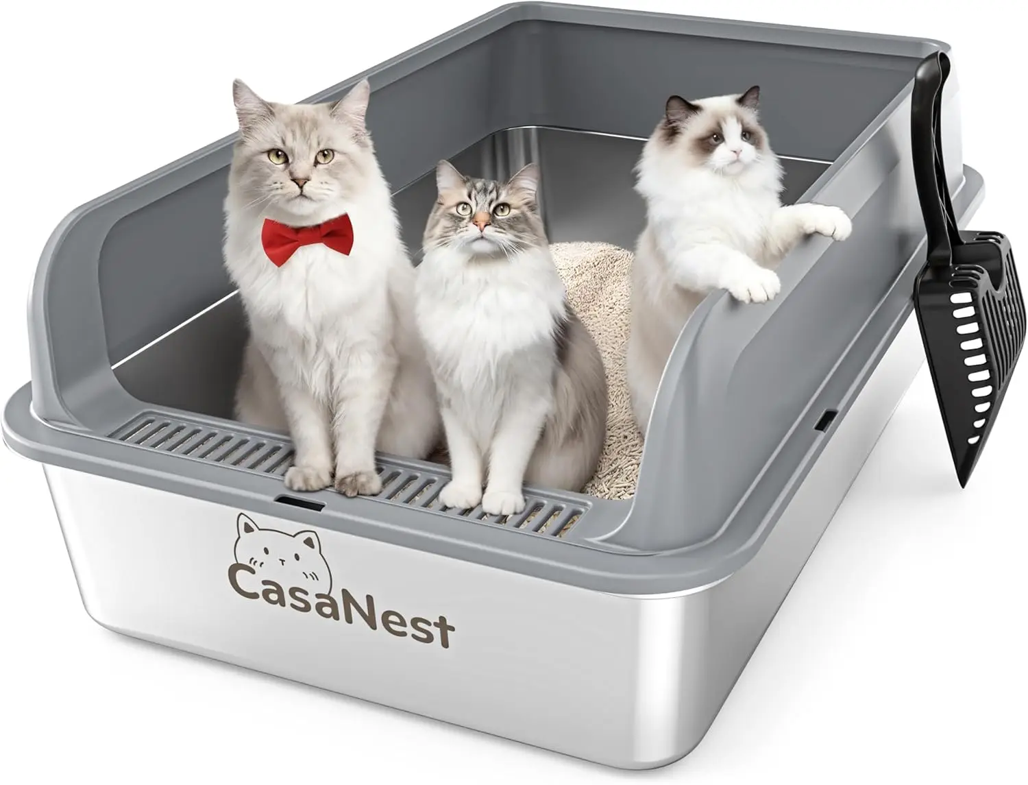 Extra Large Stainless Steel Litter Box for Big Cats, Low Entry, Anti-Leakage, Easy Clean
Extra Large Stainless Steel Litter Box for Big Cats, Low Entry, Anti-Leakage, Easy Clean